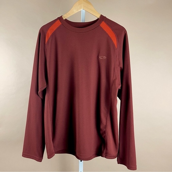 C9 Champion Men's Large Textured Crewneck Long Sleeve Active Top Running Rust - Picture 1 of 6